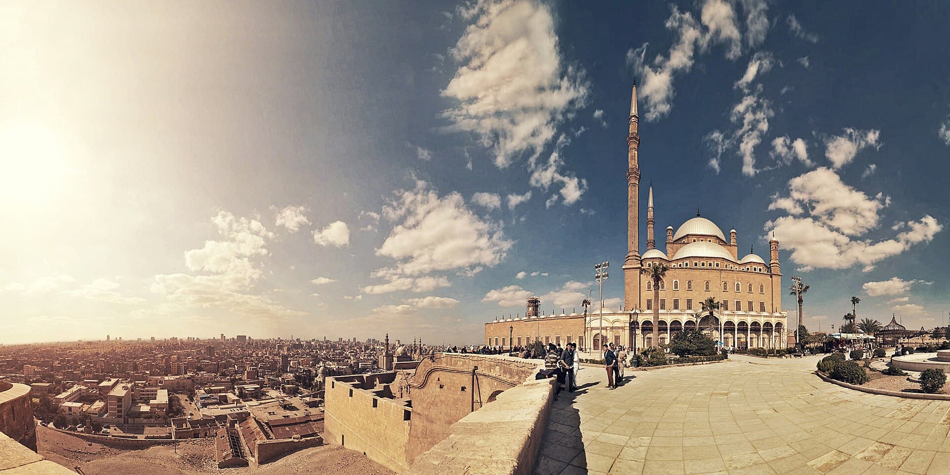The Mosque of Muhammad Ali and Cairo skyline from the Citadel