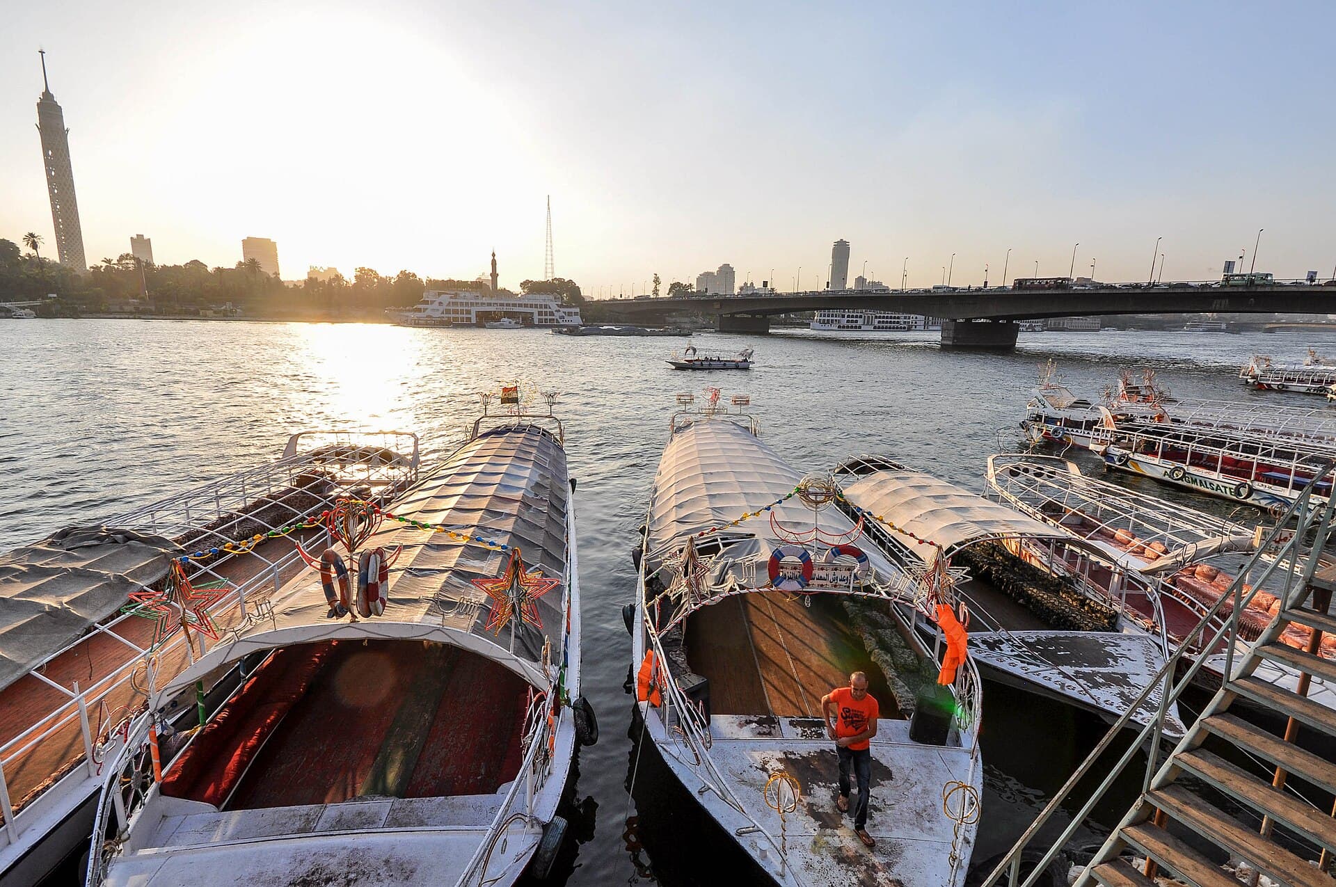 The Nile River, Zamalek island, and Cairo Tower