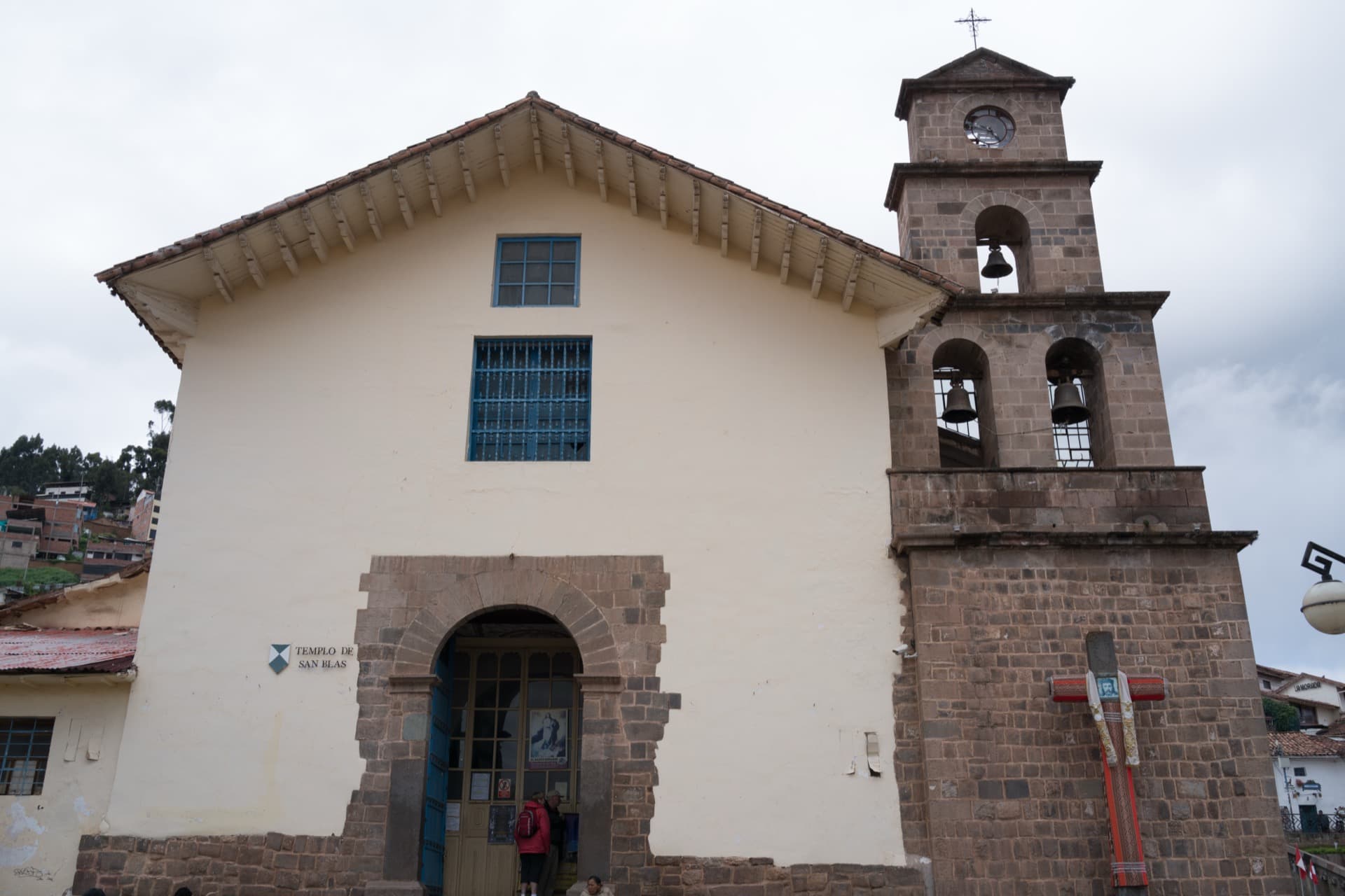 The San Blas area in Cusco with church and hillside streets