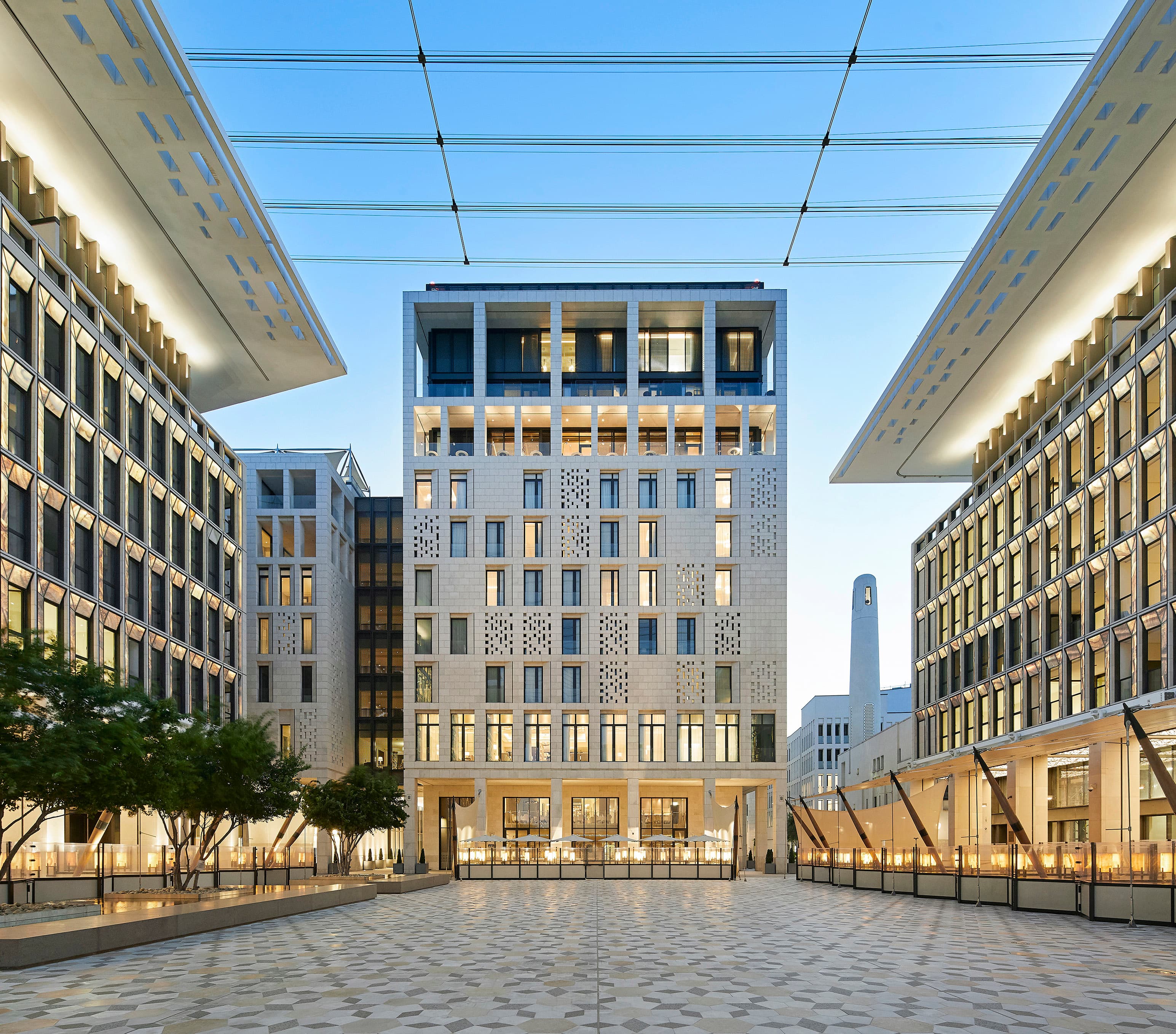 Modern architecture and walkable streets in Msheireb Downtown Doha