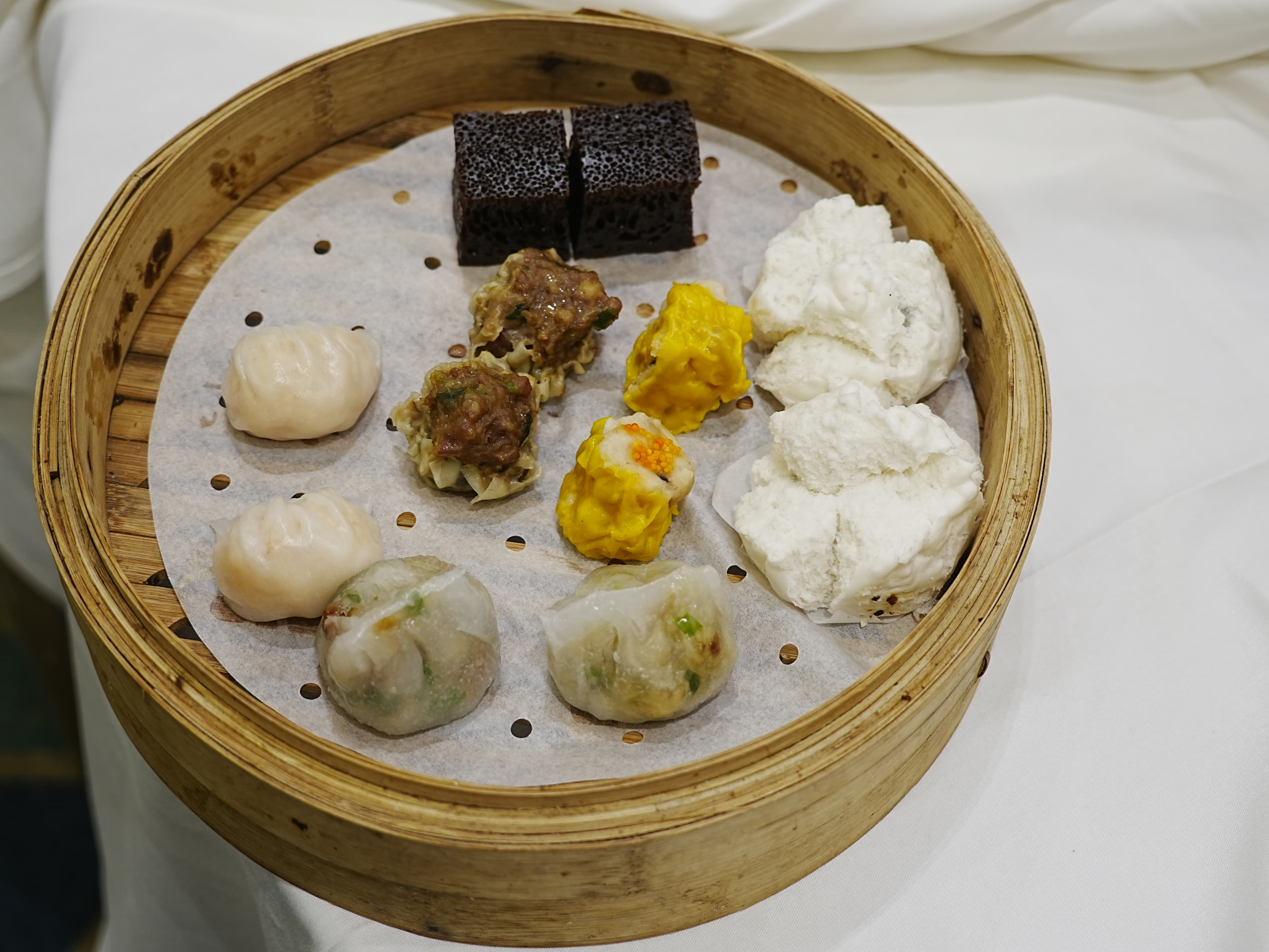 A selection of dim sum dishes in Hong Kong