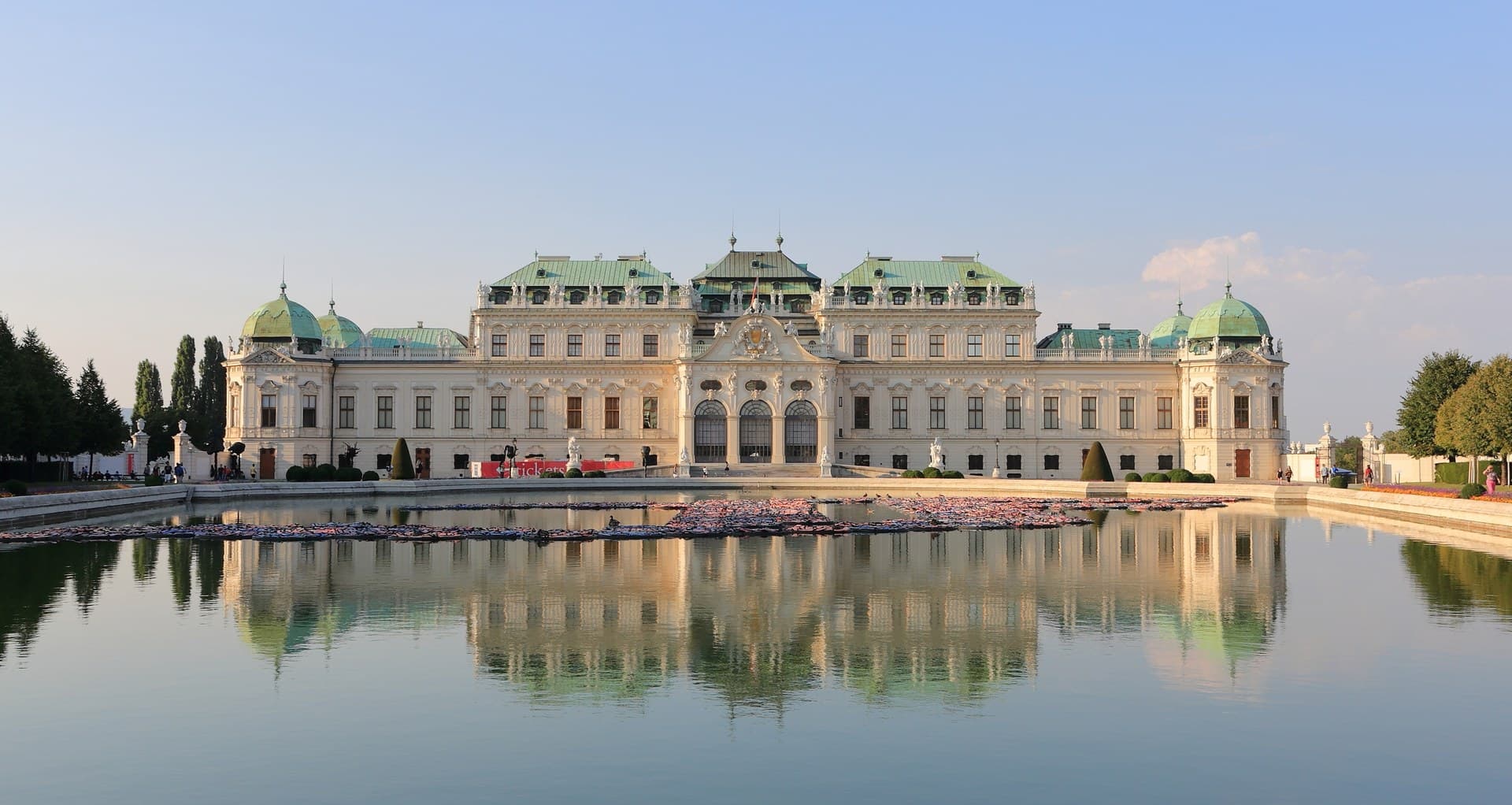 Upper Belvedere palace and gardens in Vienna