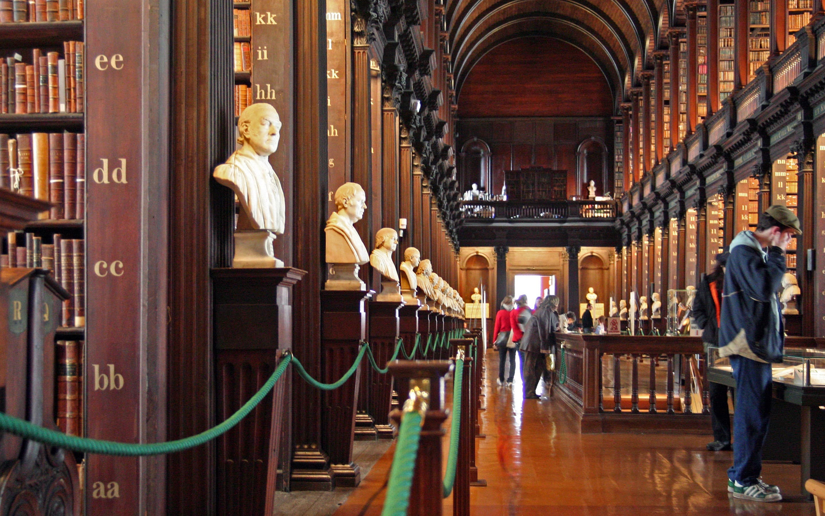 The Long Room at Trinity College Library in Dublin